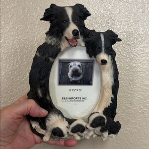 Black and White Dog Picture Frame